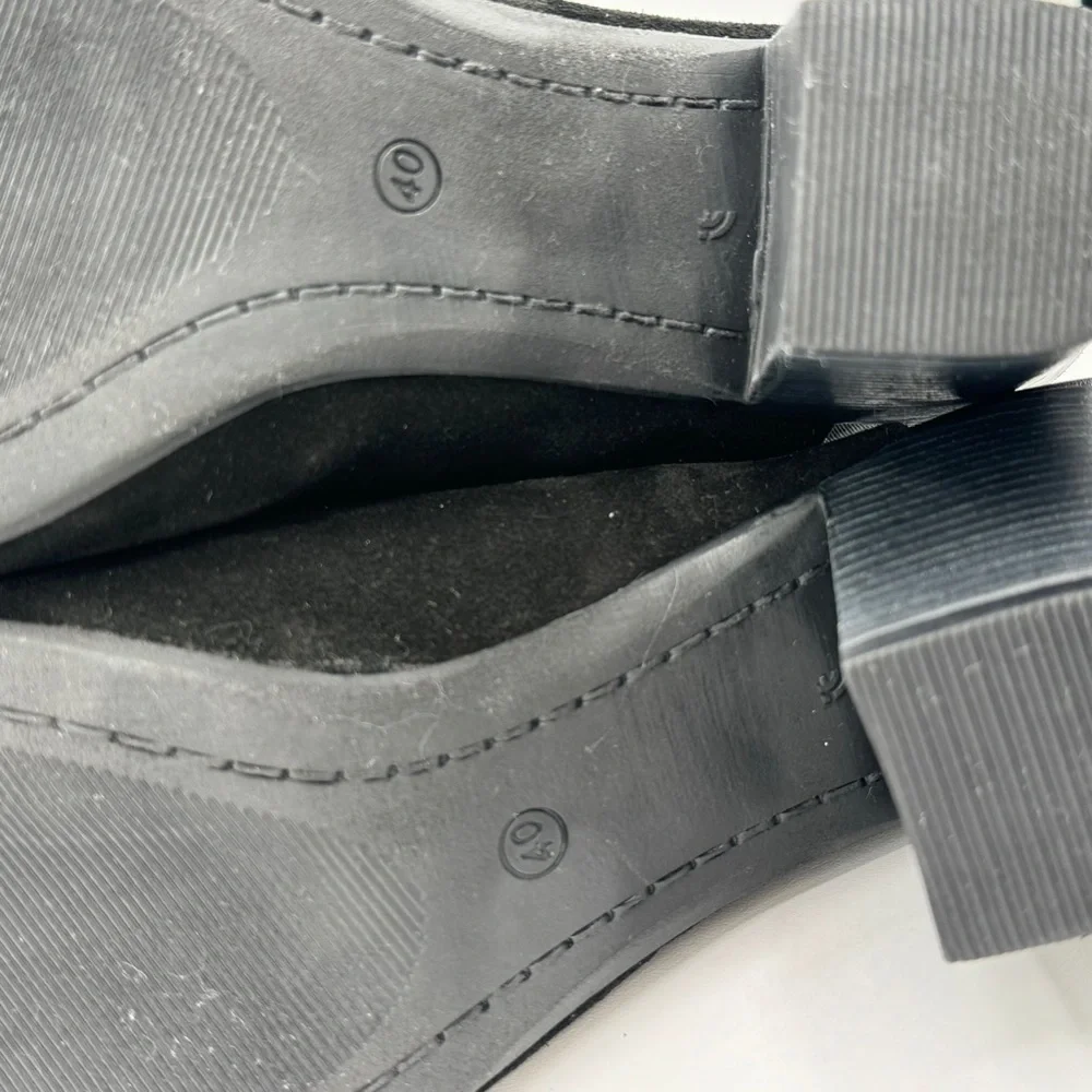 Cordani Gerry‎ Suede Open Back Clog Booties CLR Crosta Nero SZ EU40